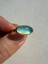 Load image into Gallery viewer, Aqua Chalcedony Gold Ring