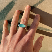 Load image into Gallery viewer, Aqua Chalcedony Ring - Horizontal setting