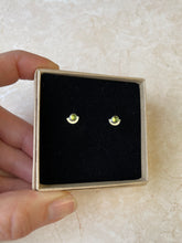 Load image into Gallery viewer, Tiny Peridot studs