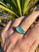 Load image into Gallery viewer, Aqua Chalcedony Ring - Horizontal setting