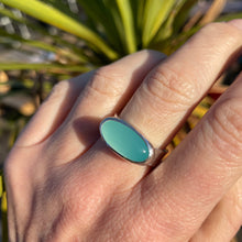 Load image into Gallery viewer, Aqua Chalcedony Ring - Horizontal setting