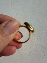 Load image into Gallery viewer, Aqua Chalcedony Gold Ring