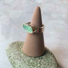 Load image into Gallery viewer, Aqua Chalcedony Ring - Horizontal setting