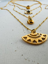 Load image into Gallery viewer, Gold Geo Fan Necklace