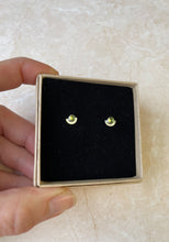 Load image into Gallery viewer, Tiny Peridot studs