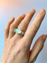Load image into Gallery viewer, Aqua Chalcedony Ring - Horizontal setting