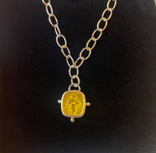 Load image into Gallery viewer, Yellow Intaglio Bee Necklace