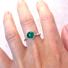 Load image into Gallery viewer, Green Agate & Silver Ring