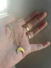 Load image into Gallery viewer, Mixed metal Moon Ray Necklace