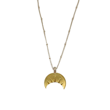 Load image into Gallery viewer, Mixed metal Moon Ray Necklace
