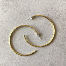 Load image into Gallery viewer, Large Hammered Hoops