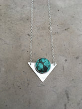 Load image into Gallery viewer, Turquoise Triangle Necklace
