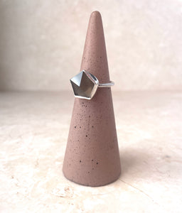 Smokey Quartz Hexagon Ring