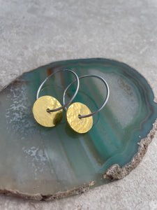 Mixed Metal Record Hoops