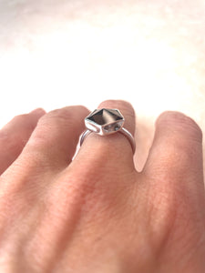 Smokey Quartz Hexagon Ring