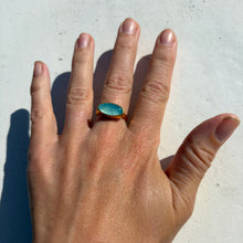 Load image into Gallery viewer, Aqua Chalcedony Gold Ring
