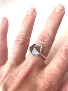 Smokey Quartz Hexagon Ring