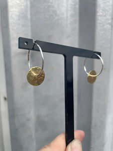 Mixed Metal Record Hoops