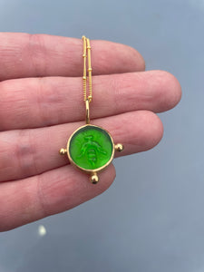Greek Intaglio Bee Necklace