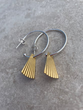 Load image into Gallery viewer, Fluted Charm Hoops
