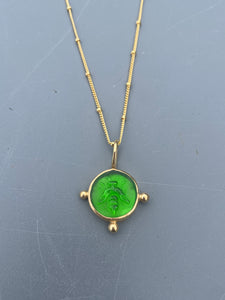 Greek Intaglio Bee Necklace