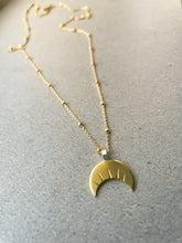 Load image into Gallery viewer, Mixed metal Moon Ray Necklace
