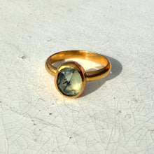 Load image into Gallery viewer, Prehnite Gold Ring - all sizes
