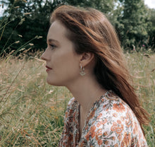 Load image into Gallery viewer, Zig Zag Charm Hoops
