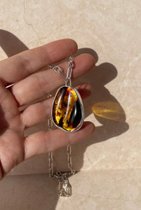 Baltic Amber Silver Necklace