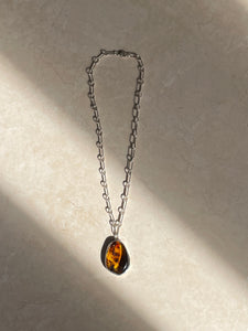 Baltic Amber Silver Necklace