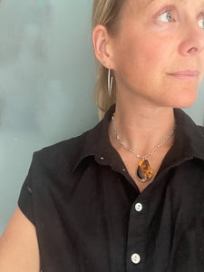 Baltic Amber Silver Necklace