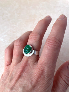 Green Agate Lime Ring