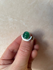 Green Agate Lime Ring