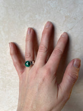 Load image into Gallery viewer, Recycled Silver Malachite Ring
