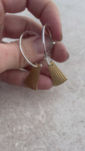 Load and play video in Gallery viewer, Fluted Charm Hoops
