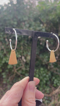 Load and play video in Gallery viewer, Fluted Charm Hoops

