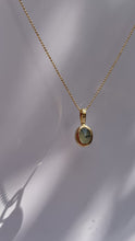 Load and play video in Gallery viewer, Prehnite Gold Pendant

