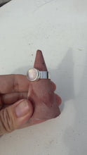 Load and play video in Gallery viewer, Chunky rainbow mother-of-pearl Ring

