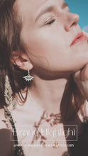 Load and play video in Gallery viewer, Zig Zag Charm Hoops
