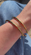 Load and play video in Gallery viewer, Chunky hammered Gold Bracelet
