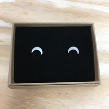 Load image into Gallery viewer, Silver Crescent Studs
