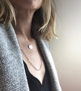 Rectangle Link 16K Gold Plated Chain