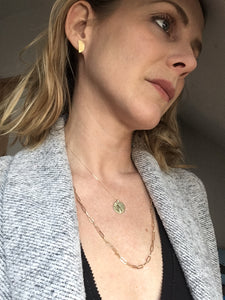 Rectangle Link 16K Gold Plated Chain
