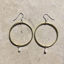 Load image into Gallery viewer, Baroque Pearl Hoops

