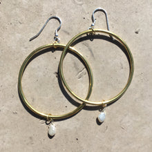 Load image into Gallery viewer, Baroque Pearl Hoops
