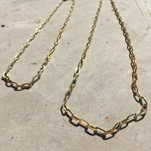 Rectangle Link 16K Gold Plated Chain