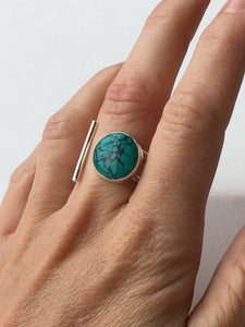 Hand made Tibetan Turquoise Silver Ring
