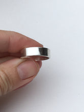 Load image into Gallery viewer, Hand made eco silver band
