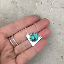 Load image into Gallery viewer, Turquoise Triangle Necklace
