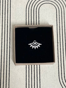 Zig Zag Charm Hoops